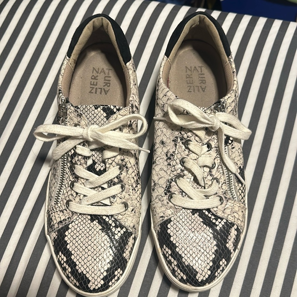 Naturalizer tennis shoes. Size 10. Snake skin. Rarely worn.
